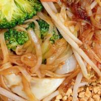 Pad-Thai Classic · Gluten-Free. Thai dish stir-fried rice noodles, green onions, bean sprouts, and ground peanu...