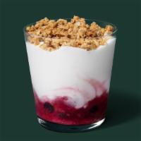 Berry Trio Parfait · Nonfat vanilla yogurt combined with sliced strawberries, whole blueberries, raspberries and ...