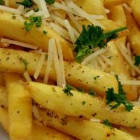 Mediterranean Fries · Served with oregano, rosemary, and Parmesan cheese.