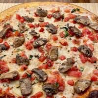 Shroom Pizza · Roasted Mushrooms and roasted garlic on House blended tomato sauce and melted Mozzarella che...