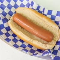 Hot Dog · All beef hot dog on a bun.