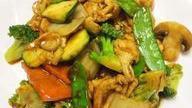 Seafood & Chicken Mixed Vegetables · Wok sauteed in brown sauce, shrimp, scallop, calamari, chicken, and assorted vegetables. Ser...