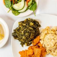 Vegetable Plate · Your choice of .3 Side Appetizers, Cornbread or a side Garden Salad Available Monday thru Fr...