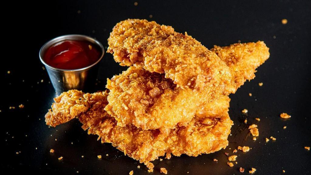 Sam'S Tenders · Three piece southern fried and hand breaded chicken breasts seasoned in our signature Sam's New Orleans style spice served your choice of one sauce.