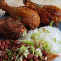 3Pc Legg And Thight With Rice And Beans  · 