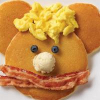 Kids The Vill-Inn Funny Face · 3 pancakes, two strips of bacon or sausage links and one fresh egg.