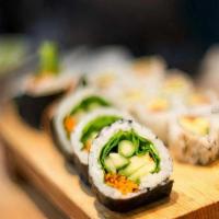Vegetable Roll · Cucumber, carrot, asparagus, avocado, and Japanese squash.