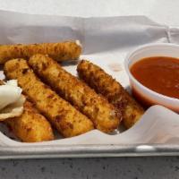 Mozzarella Sticks · Fried mozzarella sticks. Served with marinara sauce.