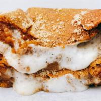 Reverse Pumpkin Pie · Soft spiced pumpkin cookie with house-made pie crust marshmallow topped with streusel