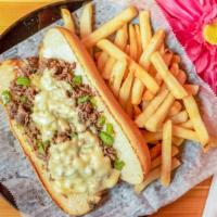 Philly Cheese Combo · Choice of steak or chicken. Served with fries and drink.