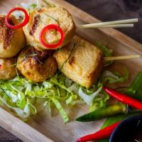 Fish Balls · Fish and tofu meatballs, a popular street food enjoyed by many! Served with chili lime basil...
