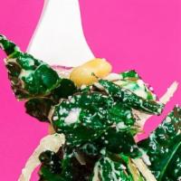Chopped Kale Salad · Organic chopped kale & thin cut cabbage tossed in our homemade avocado lime crema and topped...