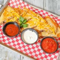 Bbq Quesadilla  · Slow smoked pulled pork, with shredded cheese, served with JBC BBQ Sauce,  sour cream and sa...