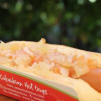Hotdog Cebolludo + Small Fries · Salchicha de 6