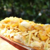 Hotdog Hawaiiano + Small Fries · Salchicha 10