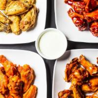 10Pc Wings · Served with celery and your choice of dipping sauce.