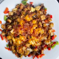 Home Fries Loaded · Bacon and cheese.