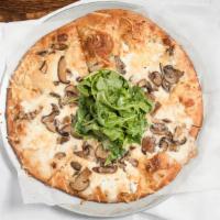 Truffled Mushroom · Roasted garlic béchamel, cremini & shitake mushrooms, goat cheese, fresh mozzarella, parmesa...