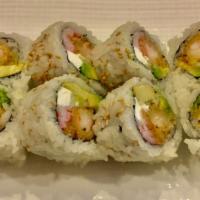New York Roll (8) · Shrimp tempura, crab meat, cream cheese, avocado, and cucumber.
