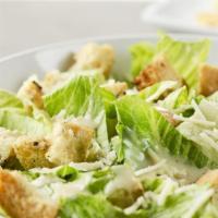Ceasar · Salads include lettuce, tomato, cucumber, eggs, cheddar cheese, and croutons, plus dressing ...