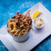 Tender Crispy Calamari · served w/ Lemon Aioli Sauce