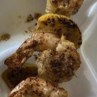 Shrimp Kebab Platter · 2 grilled skewers with marinated large shrimp & lemon wedges.

Consumption of Raw or Underco...