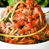 Iron (Wo)Man Pasta Entrée · Your Choice of Zucchini Noodles (GF) or Garlic Roasted Spaghetti Squash (GF) Tossed in Fat F...