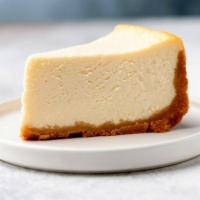 Plain Cheesecake · Plain new york styled slice of cheesecake.