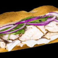 Lick Me Sandwich - Turkey & Brie · Pepper Smoked Turkey, Brie Cheese, Arugula, Shaved Red Onions & Fig Aioli