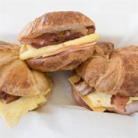 Ham & Cheese Croissant ( 6 Sandwiches) · Ham and cheese in a freshly baked croissant