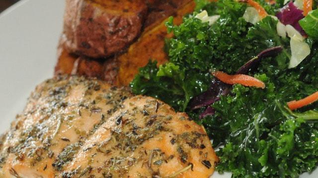 Salmon Filet - Herb Encrusted · Fresh 6-oz salmon filet rolled in savory herbs & special blend spices