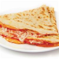 Cheese Pizza Crepe · Crepe with mozzarella cheese and pizza sauce