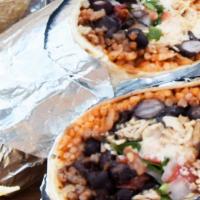 Small Burrito · Start with a 10 inch flour tortilla and fill it with your choice of meat, favorite freebies ...