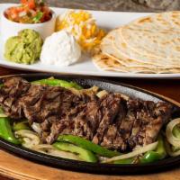Fajitas · Sizzling fajitas with bell peppers, caramelized onions and your selection of Churrasco, Gril...