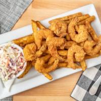 Fried Mayport Shrimp · Mayport shrimp hand breaded in a southern style batter, served with fries and our own colesl...