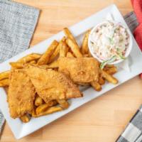 Southern Style Fish & Chips · Hand breaded pieces of Mahi Mahi in a southern style batter, golden fried, served with fries...