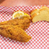 Delicious Fried Catfish · This delicious meal is fried to perfection. It is dipped with buttermilk and seasoned with c...