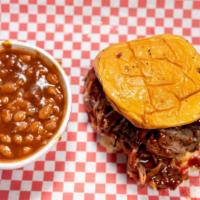 Pulled Pork Sandwich · Six oz. of tender smoked Pulled Pork on a bun