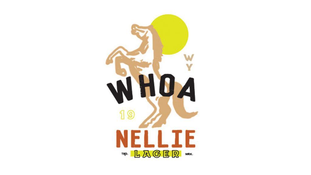 Whoa, Nellie Lager 32 Oz Crowler · brewed with flaked corn, clean, refreshing + easy drinkin’, partner [abv 5.0%]. Must be 21 or over to purchase alcohol. You will be carded upon delivery of the order. By ordering these items you are confirming you are over 21 years old. Must be purchased with food.
