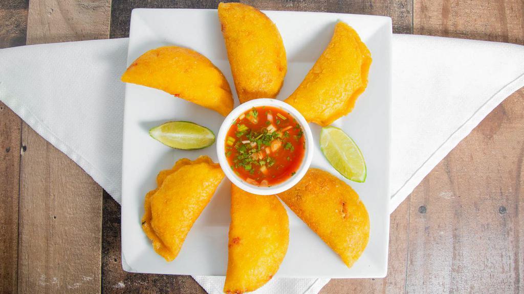 Empanadas · Gluten free. With choice of filling: cheese, chicken, beef or mini beef.
