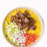 Rice Bowl · Fresh veggies, homemade tzatziki and choice of protein served over basmati rice.