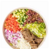 Large Greek Salad With Protein · Choice of Grilled Chicken, Shaved Gyro Meat or Homemade Falafel. Greek Salad includes Romain...