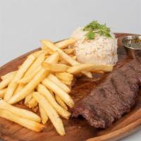Grilled Skirt Steak (12 Oz) · With chimichurri and two sides of your choice.