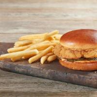 Spicy Crispy Chicken Sandwich · Our Crispy Chicken Sandwich, but with a spicy sauce that has just the right amount of heat. ...