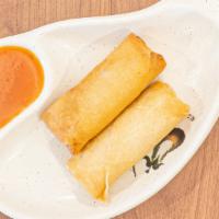 Fried Spring Egg Rolls (2 Pieces) · Crispy skin outside, soft and delicious veggies inside, served with our home made fragrant s...