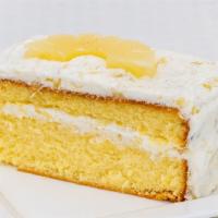 Pineapple Cream Supreme · Butter cake like no other cake, topped with Coco's delightful buttercream and fresh pineappl...