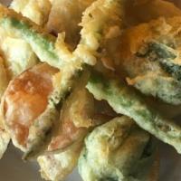 Vegetable Tempura · Vegetable deep fried in a delicate tempura batter.