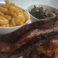Beef Brisket (Black Angus) N Pulled Pork Combo · Served with CHOICE of (2) sides and CornBread. Additional side items can be added under A La...