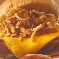 Harvey'S Bbq Chicken Sandwich · Boneless Chicken Breast, Black Forest Ham, Cheddar Cheese, Fried Onions