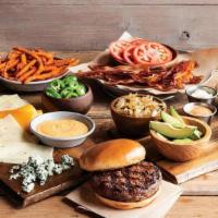 Byob · Fresh Angus beef burger crafted to your liking, choose the cheese, sauce and toppings you cr...